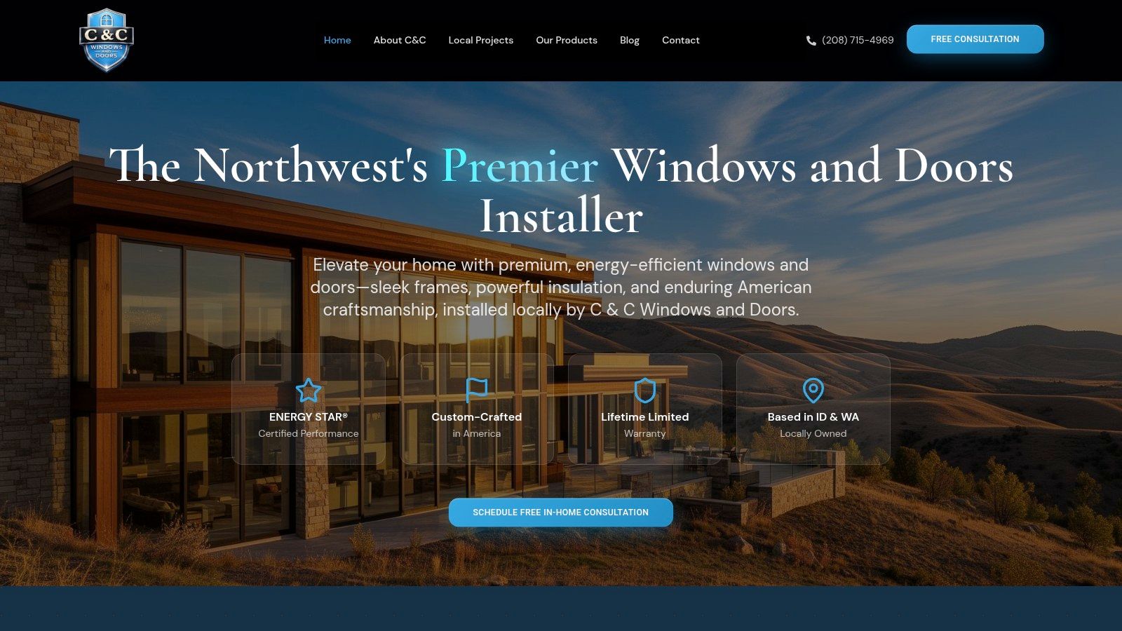Screenshot from https://ccwindowscompany.com